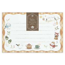 Papier Lettre & Enveloppe - Winter Shima Enaga | Moshi Moshi Paris