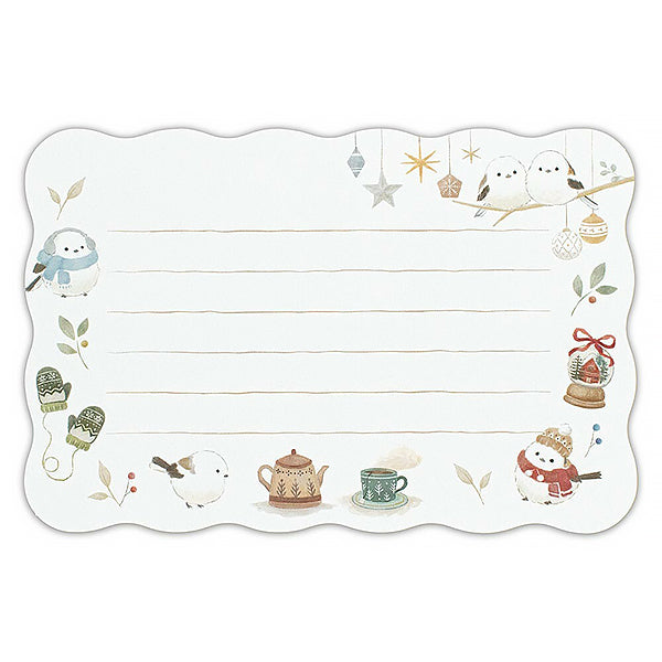 Papier Lettre & Enveloppe - Winter Shima Enaga | Moshi Moshi Paris