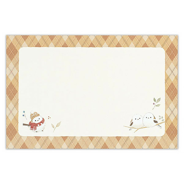 Papier Lettre & Enveloppe - Winter Shima Enaga | Moshi Moshi Paris