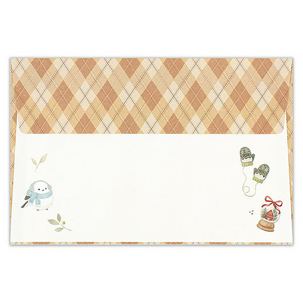 Papier Lettre & Enveloppe - Winter Shima Enaga | Moshi Moshi Paris