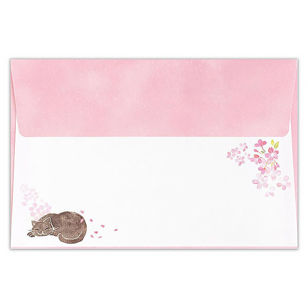 Papier Lettre Chat Nekorobi - Sakura | Moshi Moshi Paris