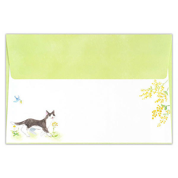 Papier Lettre Chat Nekorobi - Mimosa | Moshi Moshi Paris