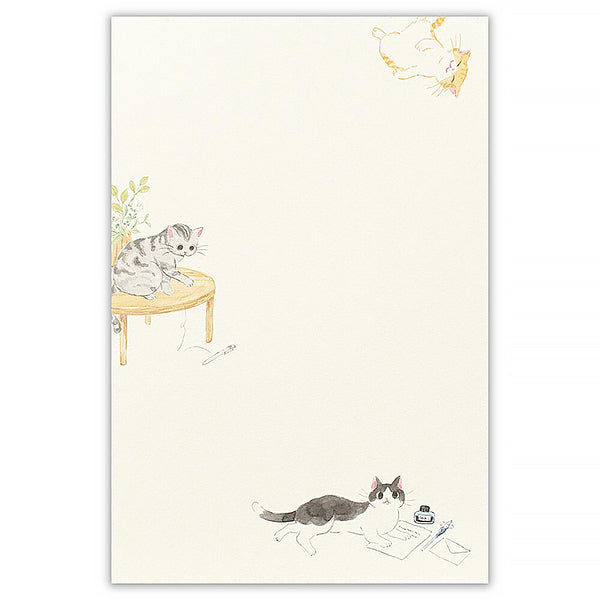 Carnet Papier Lettre Chat Nekorobi - Japan | Moshi Moshi