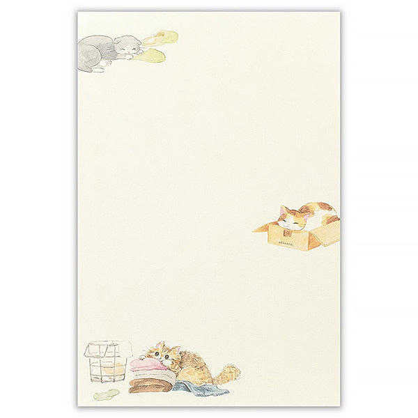 Carnet Papier Lettre Chat Nekorobi - Japan | Moshi Moshi