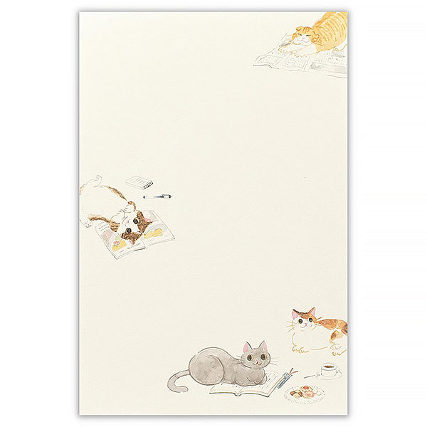 Carnet Papier Lettre Chat Nekorobi - Japan | Moshi Moshi