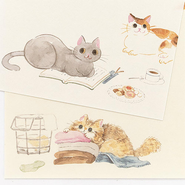 Carnet Papier Lettre Chat Nekorobi - Japan | Moshi Moshi