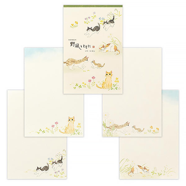 Carnet Papier Lettre Kawaii - Chat Nekorobi | Moshi Moshi Paris