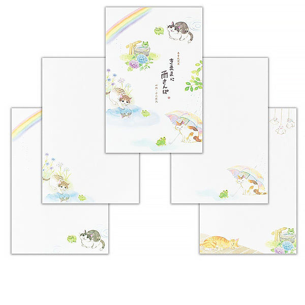 Carnet Papier Lettre - Chat Nekorobi Rainbow | Moshi Moshi 