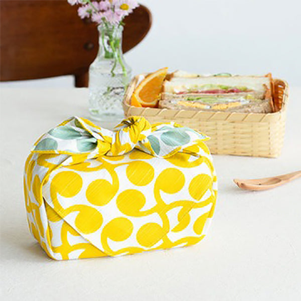 Furoshiki Réversible New Sprout - Jaune & Menthe| Moshi Moshi Paris