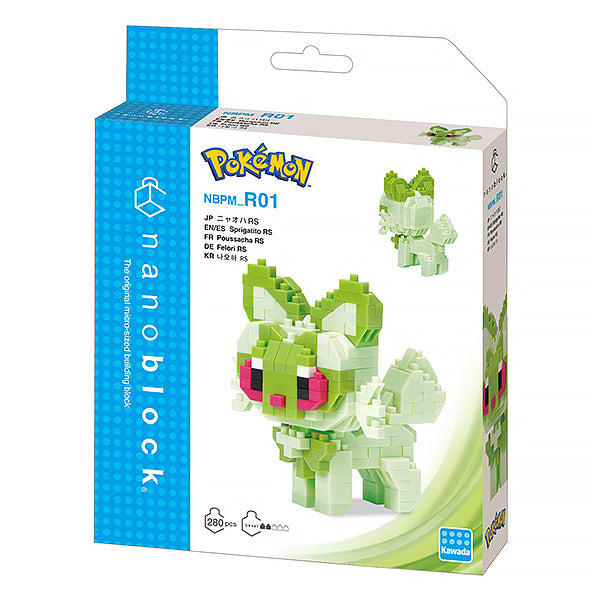 Nanoblock Poussacha - Pokémon, NBPM_R01 | Moshi Moshi Paris