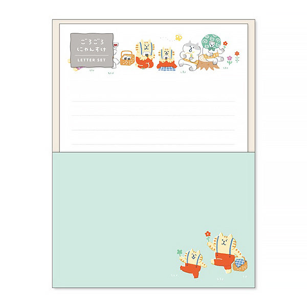 Papier Lettre & Enveloppe Chat Gorokoro - Kawaii | Moshi Moshi 