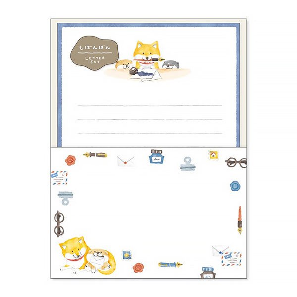 Papier Lettre & Enveloppe Shiba - Kawaii | Moshi Moshi Paris