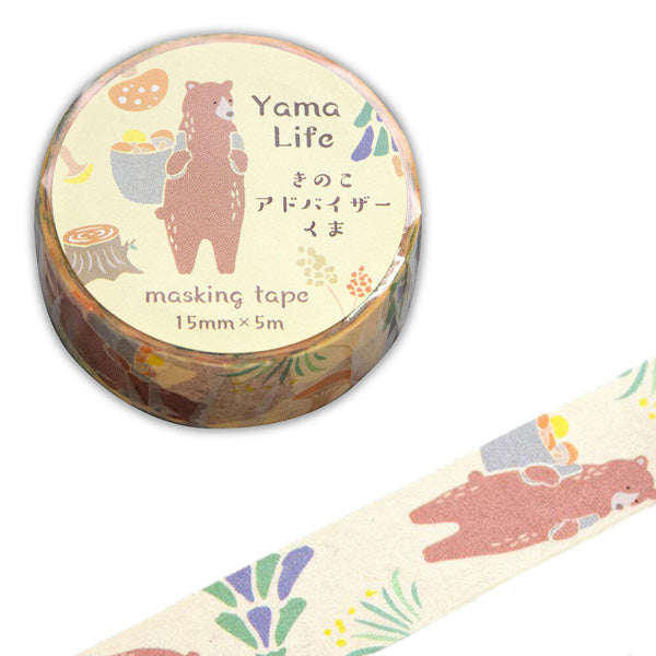 Washi Tape Yama Life Kuma - Made in Japan | Moshi Moshi Paris 