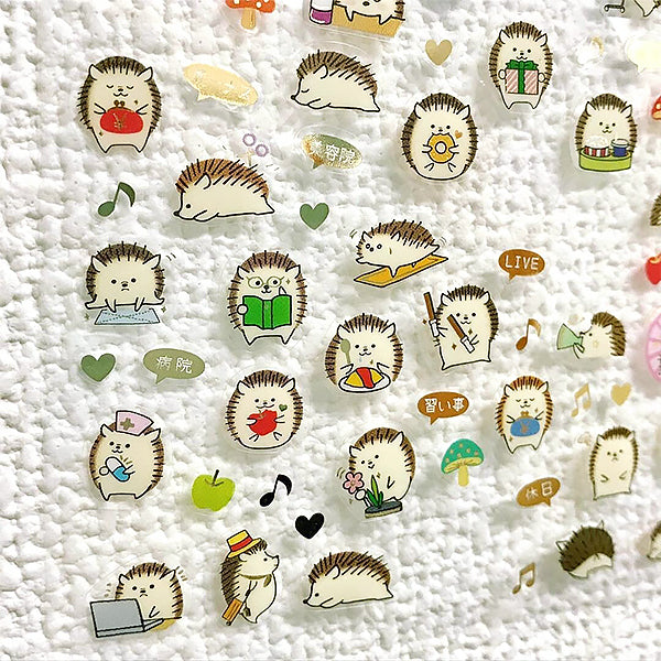 Stickers Animal Gold Foil - Hérisson | Moshi Moshi Papeterie Japan