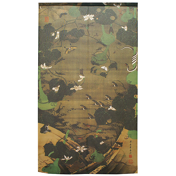  Noren Grooving Insects by the Pond - Ito Jakuchū | Moshi Moshi Paris