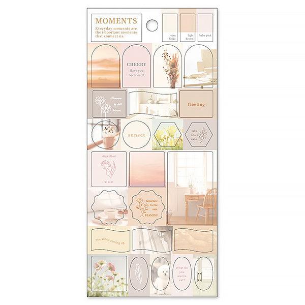 Stickers Moments Beige - Papeterie Japonaise | Moshi Moshi Paris