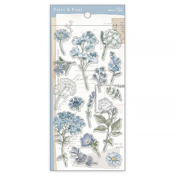 Stickers Paper & Plant Blue - Papeterie Japonaise | Moshi Moshi Paris