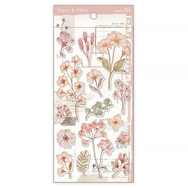 Stickers Paper & Plant Pink - Papeterie Japonaise | Moshi Moshi Paris