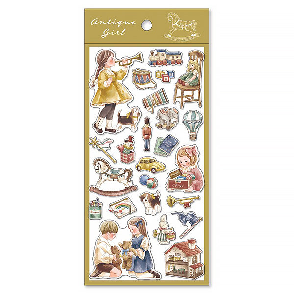 Stickers Antique Girl - Playing Time | Moshi Moshi Papeterie