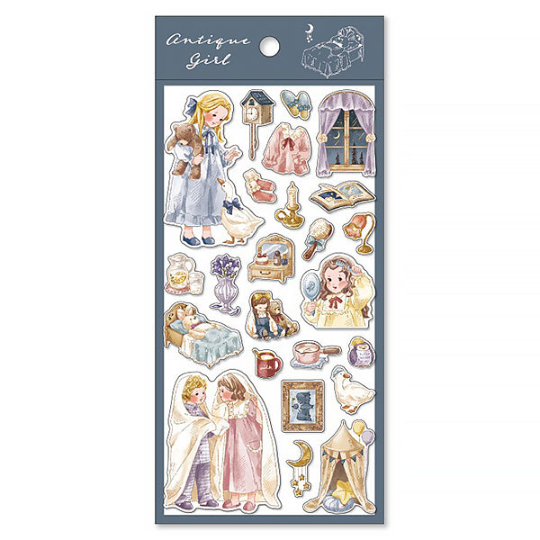 Stickers Antique Girl - Time For Good Night | Moshi Moshi Papeterie