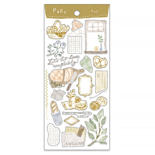 Stickers Page Bread - Papeterie Japonaise | Moshi Moshi Paris