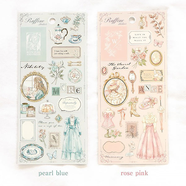 Stickers Antique - Pearl Blue | Moshi Moshi Papeterie Japonaise