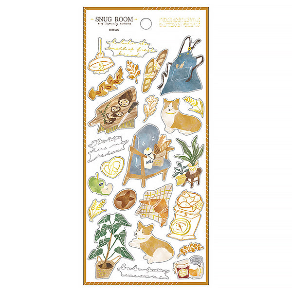 Stickers Snug Room Dog - Bread | Moshi Moshi Papeterie Paris