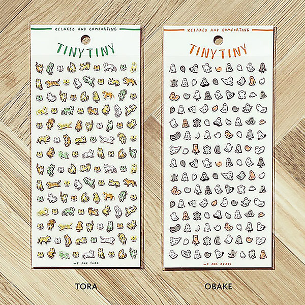 Stickers Tiny Tiny Neko Tora - Papeterie Kawaii | Moshi Moshi Paris