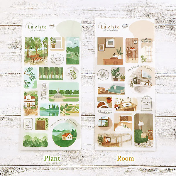 Stickers Japonais - La Vista Plante | Moshi Moshi Papeterie 