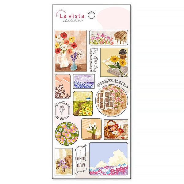 Stickers Japonais - La Vista Fleur | Moshi Moshi Papeterie