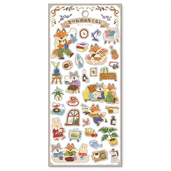 Stickers Merry Friends - Fox | Moshi Moshi Papeterie Kawaii