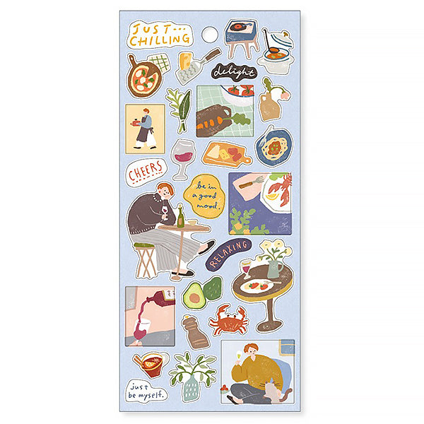 Stickers Just Chilling - Be In A Good Mood | Moshi Moshi Paris Japan