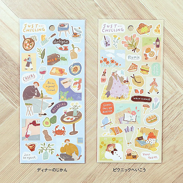 Stickers Just Chilling - Walk Slowly | Moshi Moshi Paris Japan