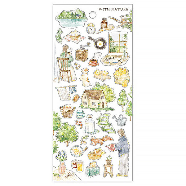 Stickers With Nature - Morning Preparation | Moshi Moshi Papeterie 