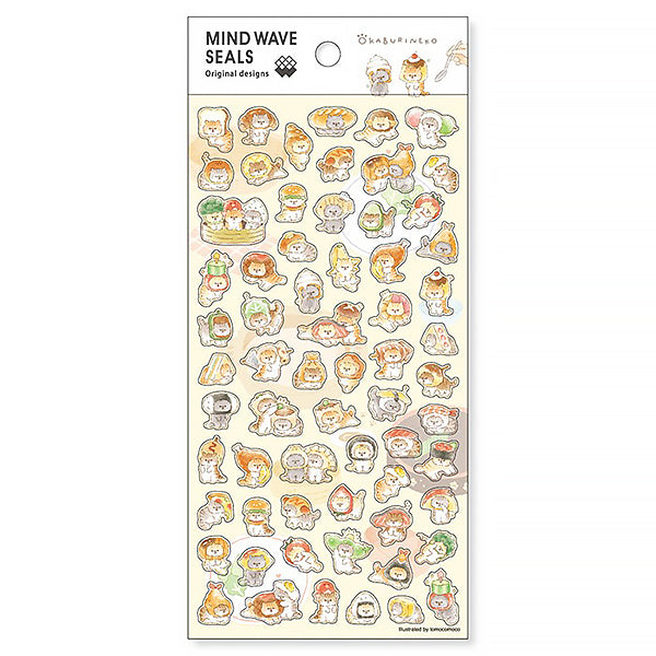 Stickers Japonais - Okaburi Neko | Moshi Moshi Papeterie