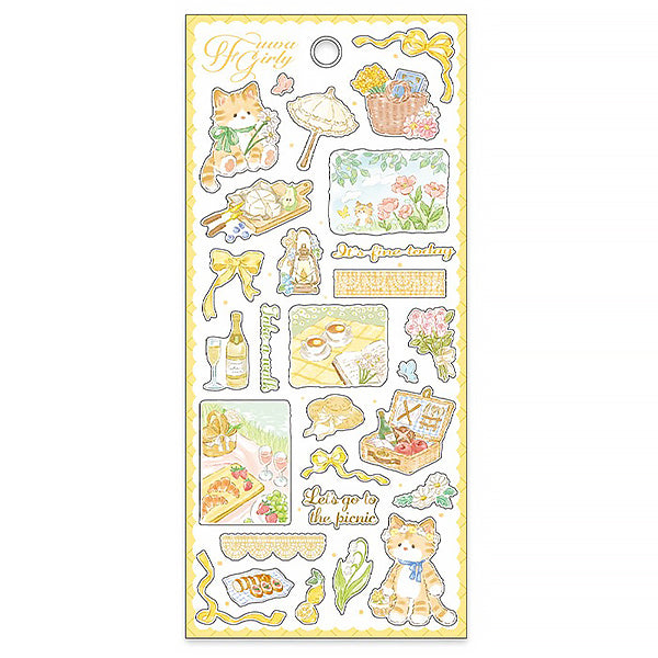 Stickers Fuwa Girly - Picnic | Moshi Moshi Papeterie