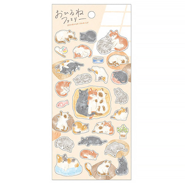 Stickers Ohirunee - Nekoyama Family | Moshi Moshi Papeterie