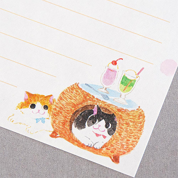 Papier Lettre & Enveloppe Chat - Nekorobi House | Moshi Moshi 