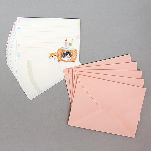 Papier Lettre & Enveloppe Chat - Nekorobi House | Moshi Moshi 