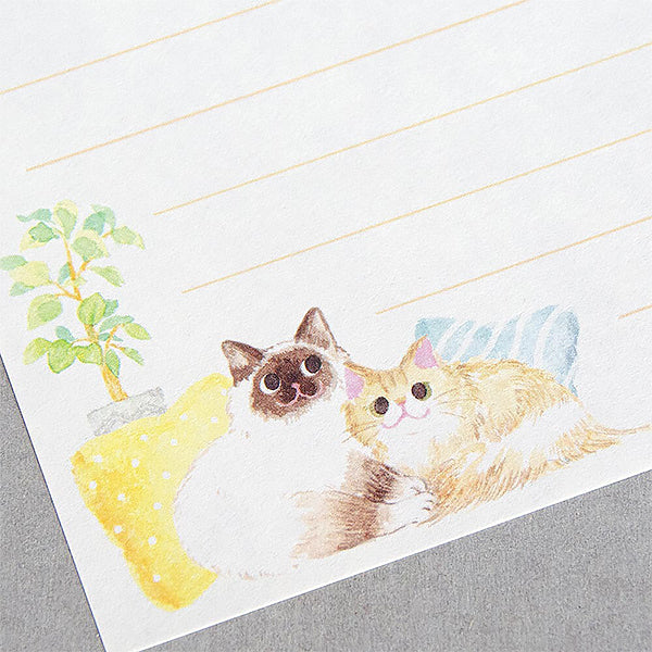 Papier Lettre Chat - Nekorobi Relaxing | Moshi Moshi Paris