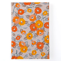 Carnet Yuzen Stampbook - Camélia Orange | Moshi Moshi Papeterie Paris