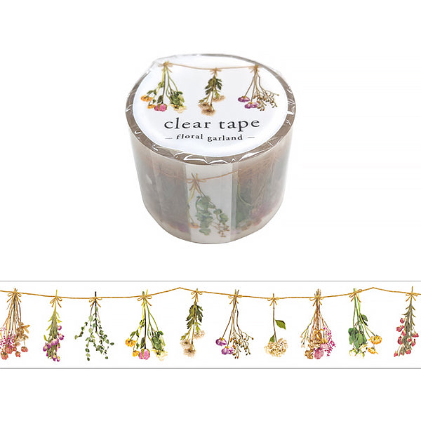 Masking Tape Clear Tape - Floral Garland  | Moshi Moshi Paris Japan