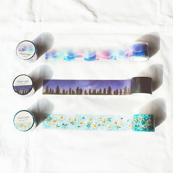 Washi Clear Tape Landscape - Starry Night | Moshi Moshi Papeterie 