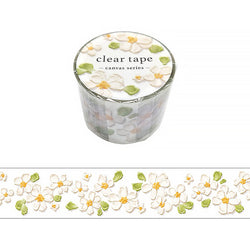 Masking Tape Clear Tape - Flower White | Moshi Moshi Paris Japan