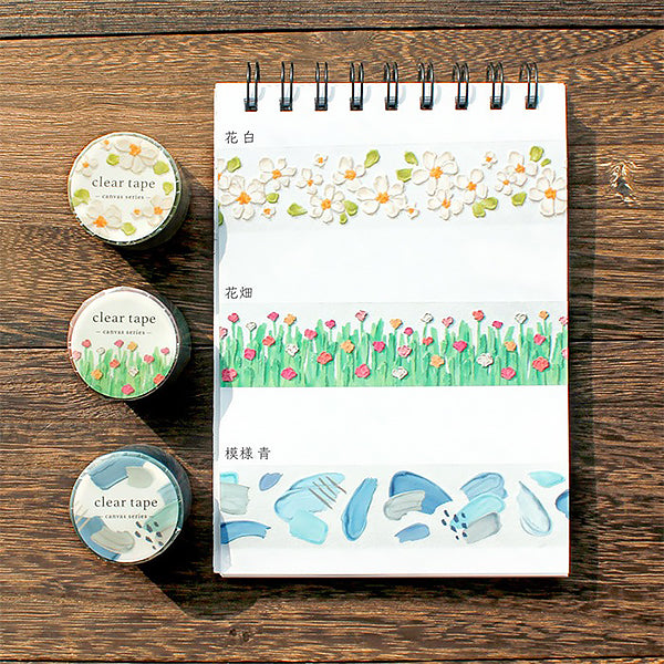 Masking Tape Clear Tape - Flower White | Moshi Moshi Paris Japan