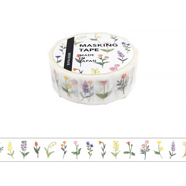 Washi Tape Flower Watercolor - Hana Dust | Moshi Moshi Paris Japan