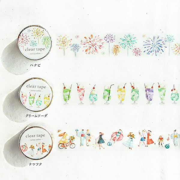 Masking Tape Clear Tape - Juicy Color, Hanabi | Moshi Moshi Paris