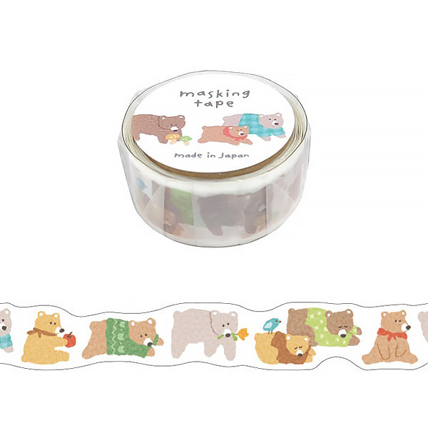 Washi Tape Hokkori Bear - Papeterie Kawaii | Moshi Moshi Paris 