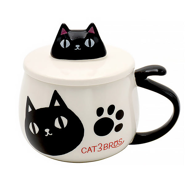 Tasse Neko Cat avec Couvercle - Made in Japan | Moshi Moshi Paris