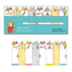 Marque Page Sticker - Chat Gorogoro | Moshi Moshi Papeterie Japonaise